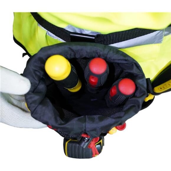 Shoulder Strap Tool Pouch Utility Tool Belt Pouches,Compact Top Drawstring - Picture 4 of 7